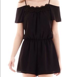 Decree: Black Off-Shoulder Romper